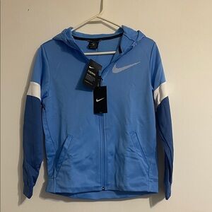 Nike Light Blue Hoodie with White Swoosh